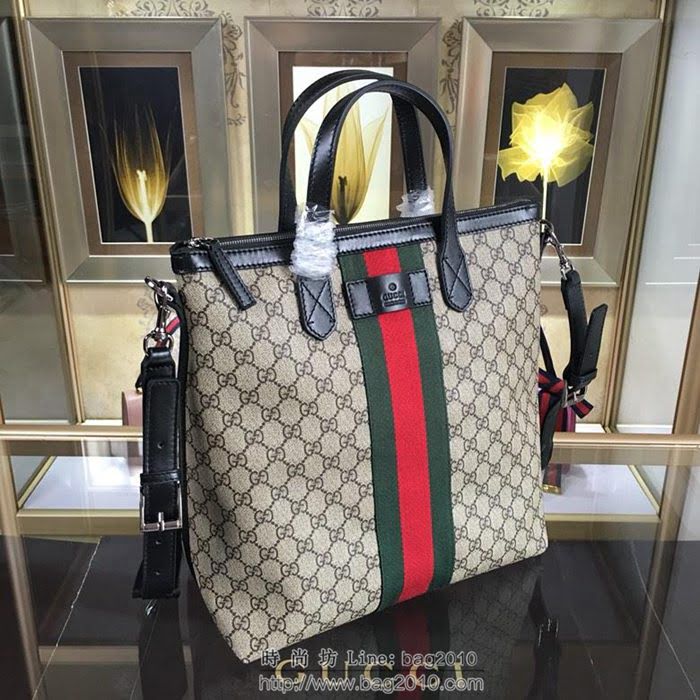 GUCCI 古馳男包 新款 368558 pvc配皮 Gucci男包 男士手提包 可肩背